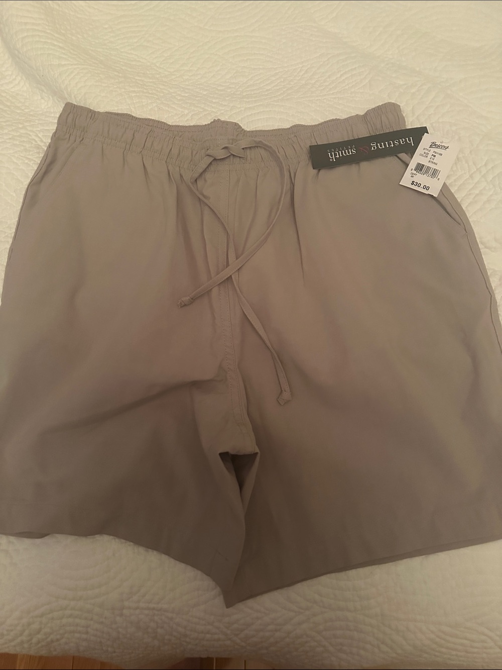 Women’s Drawstring/elastic waist Shorts - Taupe, PM, nwt